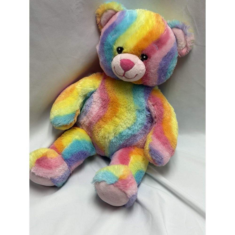 Build A Bear Plush Rainbow Bear 2012 18 in